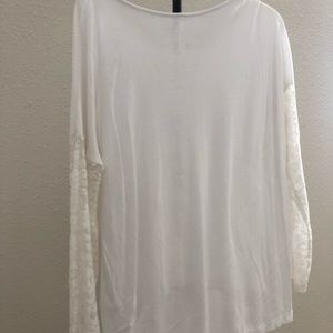 white lace shirt